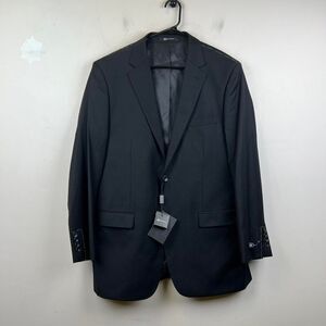 NWT Bachrach Black Wool Blazer Jacket With a Classic Fit Size 42R (L)